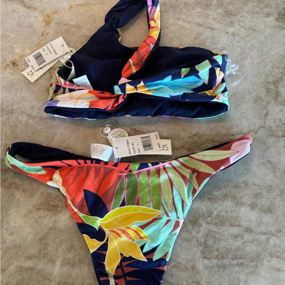 Citrus Tropical Print Bikini Set - Multi - Picture 3 of 3